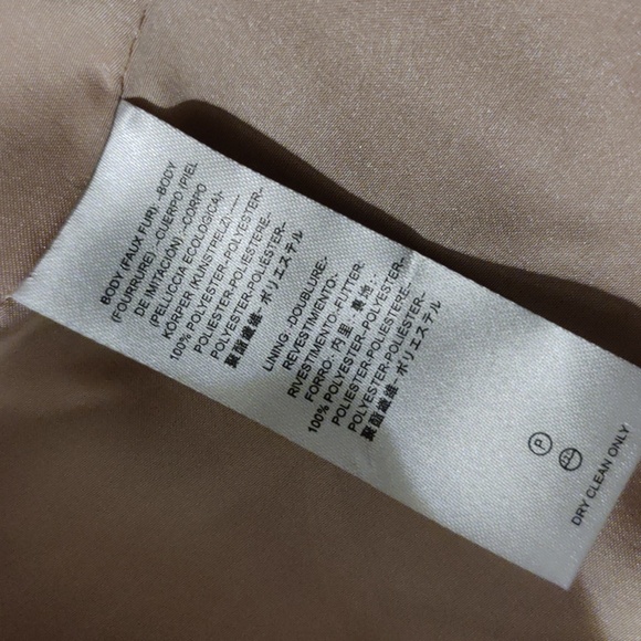 Free People Apricot Kate Faux Fur Double Breasted Teddy Coat, Size L - Picture 13 of 15